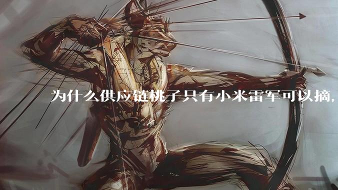 为什么供应链桃子只有小米雷军可以摘，其他人只能干瞪眼？