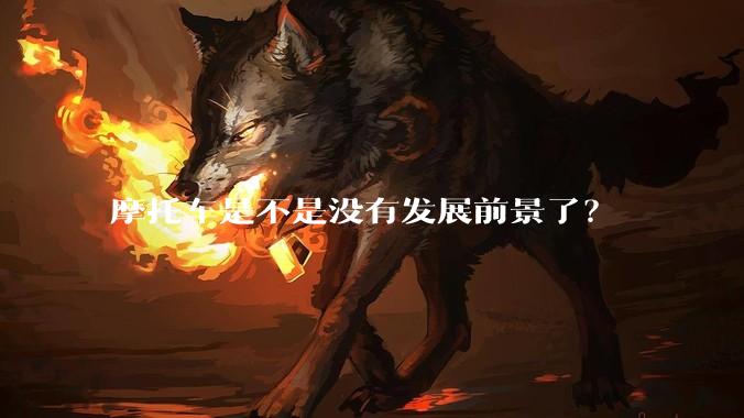 摩托车是不是没有发展前景了？